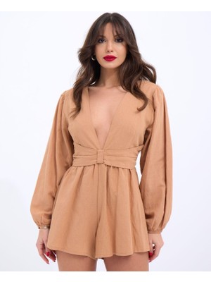 Gelirr 6528 Tulum Elbise-Camel