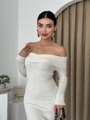 Gelirr Emden Kayık Yaka Elbise