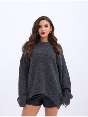 Gelirr 43101 Triko Önü Kısa Salaş Kazak-Antrasit