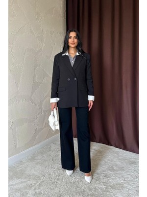 Gelirr Siyah Blazer Ceket