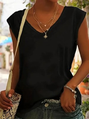 Gelirr Kadın Kısa Kollu V Yakalı Viskon Bluz