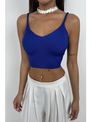 Gelirr V Yaka Crop Bluz