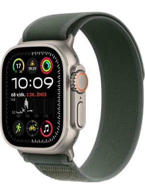 FirstModel Apple Watch Trail Loop Cırtlı Bant Kordon ( Seri 10 / 11 - 42 mm Uyumlu) Asker Yeşil