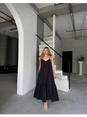 Poplin Kumaş Ayarlanabilir Askılı Elbise