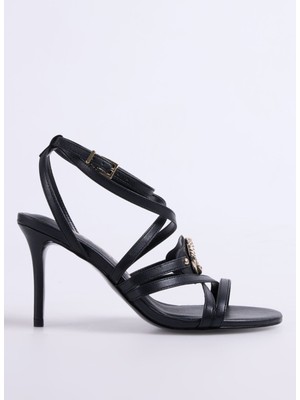 Just Cavalli Topuklu Sandalet, 40, Siyah