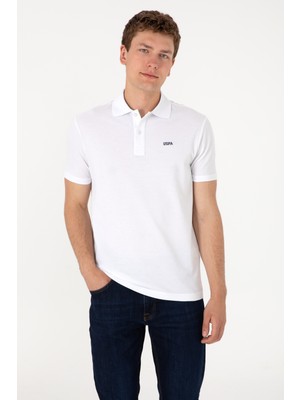 U.S. Polo Assn. Erkek Regular Fit Polo Yaka Beyaz Basic Tişört 50306007-VR013