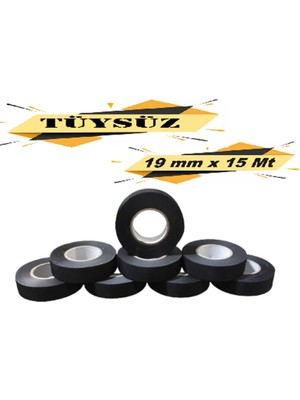 Tüysüz Bez Bant Elektrik Kablo Bandı 19 mm x 15 Metre 8 Adet