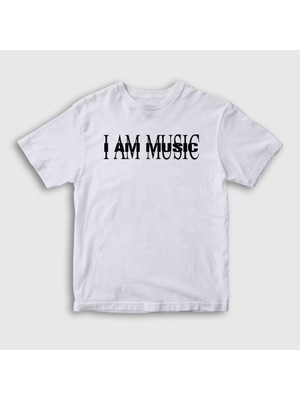 Presmono Unisex Çocuk Beyaz I Am Music Playboi Carti T-Shirt