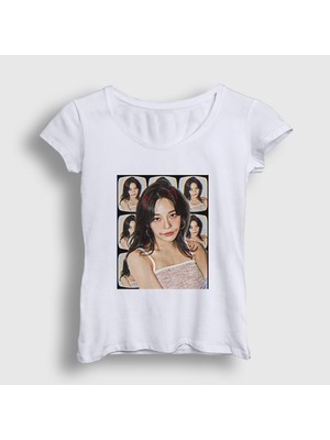 Presmono Kadın Beyaz Poster V2 Kim Sejeong T-Shirt