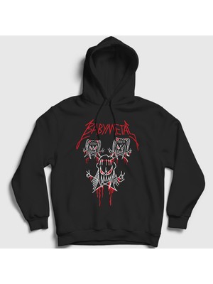 Presmono Unisex Siyah Band Müzik Babymetal Kapüşonlu Sweatshirt