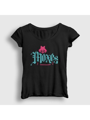 Presmono Kadın Siyah Logo Moxes Oyun 2077 Cyberpunk T-Shirt