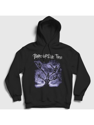 Presmono Unisex Siyah Logo Müzik Porcupine Tree Kapüşonlu Sweatshirt