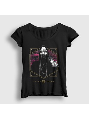 Presmono Kadın Siyah Tour Müzik Sleep Token T-Shirt
