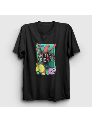 Presmono Unisex Siyah Season 2 Smiling Friends T-Shirt