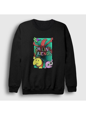 Presmono Unisex Siyah Season 2 Smiling Friends Sweatshirt
