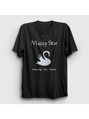 Presmono Unisex Siyah Among My Swan Mazzy Star T-Shirt