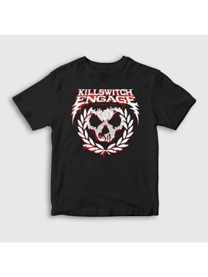 Presmono Unisex Çocuk Siyah Define Love Metal Killswitch Engage T-Shirt