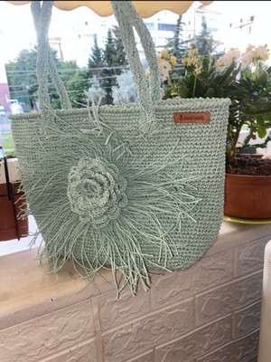 El Örgüsü Kayıt Ip Mine Yeşil Çanta