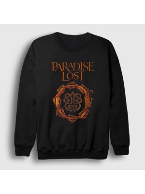 Presmono Unisex Siyah Logo Paradise Lost Sweatshirt