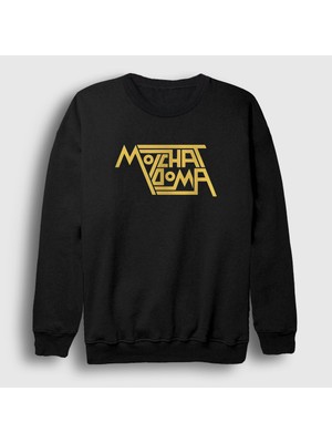 Presmono Unisex Siyah Logo Molchat Doma Sweatshirt