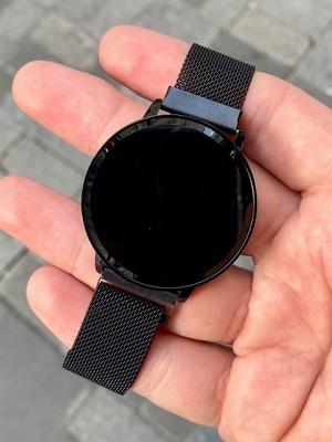 Fm Modern ve Minimalist: LED Dokunmatik Kristal Kadranlı Siyah Metal Kordonlu Dijital Saat