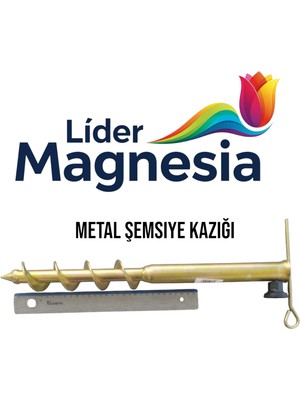Plaj & Bahçe 40+4 cm Metal Şemsiye Kazığı Sarı 44 cm