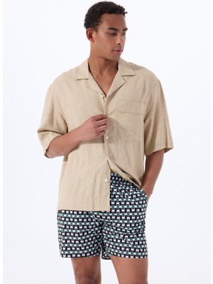 Çok Renkli Erkek Baskılı Şort Mayo F5SM-MYO06