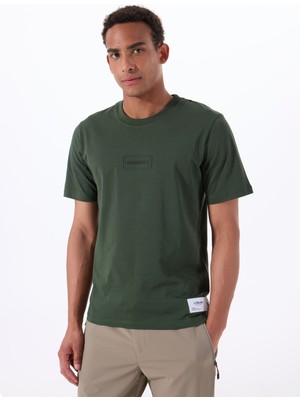 Jack & Jones Bisiklet Yaka Koyu Yeşil Erkek T-Shirt 12288524_JORSTUDIO Tee Ss Crew Neck
