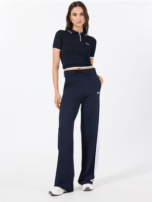 Guess V5GB00Z3D60A71W Sweater Pants Lacivert Lastikli Bel Relaxed Desenli Kadın Eşofman Altı