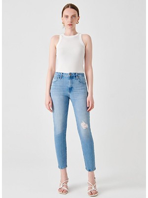 Denim Trip LIVIA Slim Ankle Fit Açık İndigo Kadın Jean Pantolon
