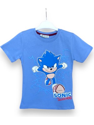 Erkek Çocuk Sonic Baskılı Yazlık Tişört