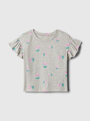Gap Kız Bebek Gri Mix And Match Desenli T-Shirt
