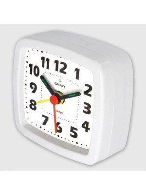 UltraNova Beyaz Masa Üstü Analog Çalar Saat, Modern ve Şık Tasarım