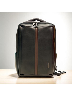 Laptop Gözlü Deri Görünümlü Ince Tasarımlı Sırt Çantası Baggaj S24115