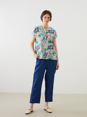 Lc Waikiki Yeni Sezon Beli Lastikli Keten Kadin Pantolon - S5K576Z8