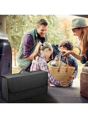 Araba Oto Içi Bagaj Organizer Alet Eşya Düzenleyici Keçe Bagaj Çantası