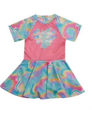 Neopy 5228 Kız Çocuk Siera Kısa Kol Elbise Mayo