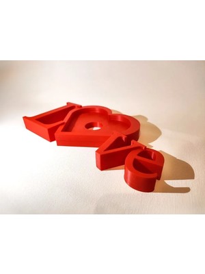 Sevgililere Özel Kırmızı Love Yazılı Resimli Masa Üstü Çerçeve Biblo