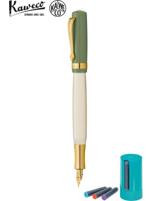 Kaweco 10002018 Student 60's Swıng Dolmakalem (F) + Twıst & Out Kartuş Kutusu 8'li Karışık Renk