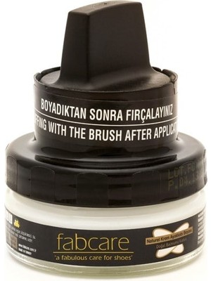 Fabcare 1001 Krem Deri Boya Cam Kavanoz 50 Ml- Naturel