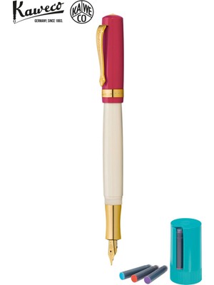 Kaweco 10002266 Student Dolmakalem 30's Blues M Uç + Twıst & Out Kartuş Kutusu 8'li Karışık Renk