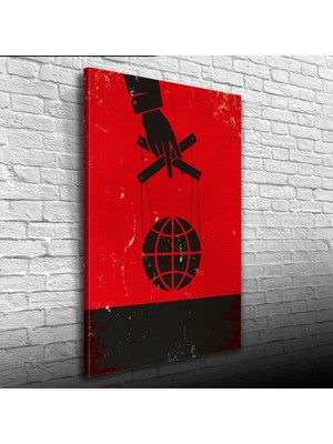 Kırmızı ve Siyah Afiş Görseli Kanvas Tablo 50 x 70