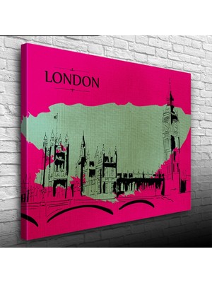 London , Londra Tarihi Yapılar Kanvas Tablo 50 x 70
