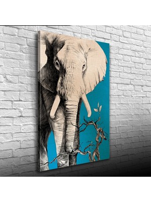 Yalnız Fil Kanvas Tablo 50 x 70