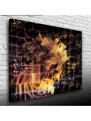 Soyut Matematikçi ve Formüller Kanvas Tablo 50 x 70