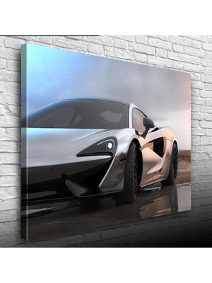 Spor Gri Araba Kanvas Tablo 50 x 70