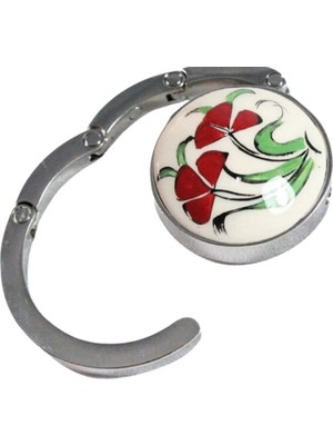 Store Dekoratif Desenli Masa Kenarı Çanta Askı Aparatı Aleti Askılık