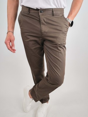 Dynamo Erkek Yan Cep Kahve Baba Keten Pantolon