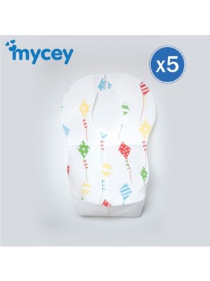 MYCey Elite Kullan-At Mama Önlüğü 10LU Geometrik Desenli Kumaş 0-3 Yaş İçin Türkiye Menşeli