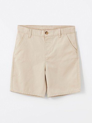 Lcw Kids Bej Beli Lastikli Gabardin Erkek Çocuk Şort  (S5)